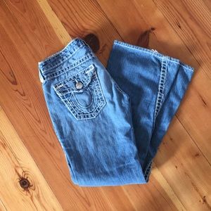 Flare low cut true religion jeans
